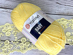 Пряжа для в'язання YarnArt baby. 50 г. 150 м. Колір — 315 жовтий. Акрил