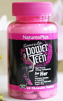 Женские витамины для подростков Natures Plus Power Teen for Her multivitamin 60 жевательных таб