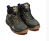 Чоловічі зимові шкіряні черевики Adidas Terrex green, фото 4