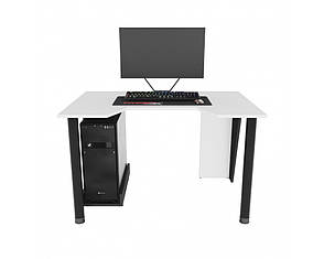 Геймерський ігровий стіл ZEUS™ GAMER-1біло- чорний, фото 3