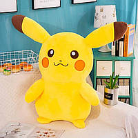 Гіпоалергенна іграшка-подушка дитяча з холлофайбера Пікачу 45 см Жовта, Іграшки Покемони Pokemon