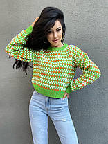 Стильний теплий жіночий светр модні кольори Ssmk1132, фото 4