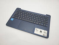 Уценка. Верхний корпус с клавиатурой Asus E202s синий Оригинал с разборки (нет кнопки)