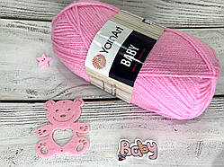 Пряжа для в'язання YarnArt baby. 50 г. 150 м. Колір — 10119 рожевий. Акрил