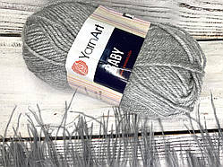 Пряжа для в'язання YarnArt baby. 50 г. 150 м. Колір — 195 сірий. Акрил