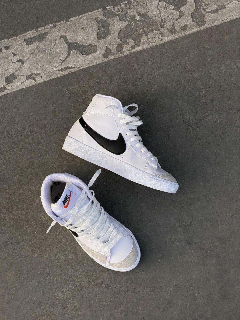 Купить Nike Blazer Mid 77 Vintage White Black Унисекс Кеды Найк Блейзер ...