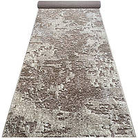 200 см доріжка на підлогу бежевого кольору, сучасна, однотонна абстракція, LEVADO VIRTUAL 03889A  L.Beige/White Polyester