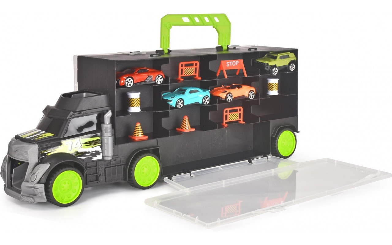 Ігровий набір Трейлер автовоз Dickie Toys з трампліном 3747008