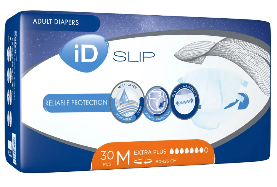 Підгузки для дорослих iD Slip Extra Plus 2 Medium 30шт обхват талії 80-125 см
