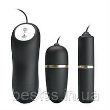 Вібратор - Pretty Love Electric Stimulation Double Vibro Bullet Black, фото 5