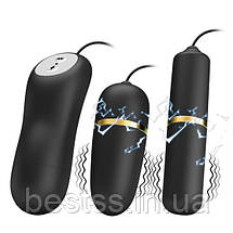 Вібратор - Pretty Love Electric Stimulation Double Vibro Bullet Black, фото 4