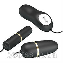 Вібратор - Pretty Love Electric Stimulation Double Vibro Bullet Black, фото 2