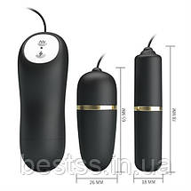 Вібратор - Pretty Love Electric Stimulation Double Vibro Bullet Black, фото 3