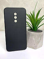 Силіконовий чохол для Meizu 16th чорний тонкий матовий з мікрофіброю