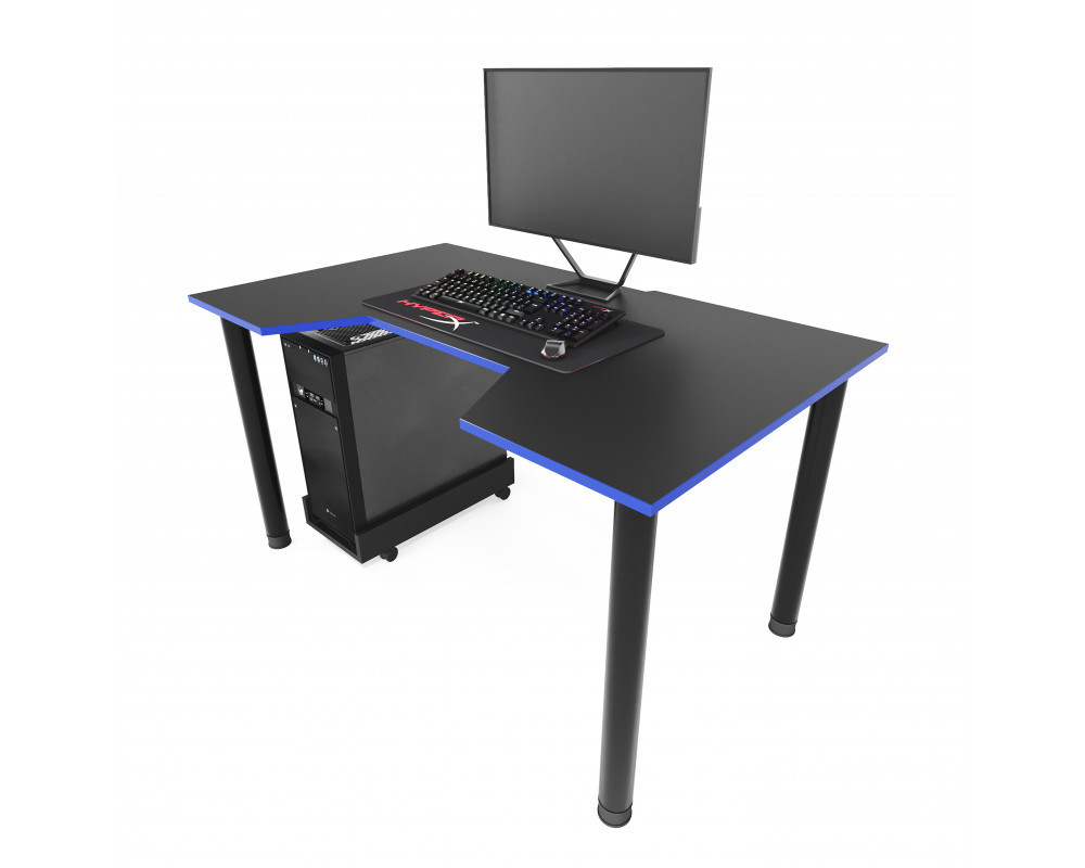 Геймерський ігровий стіл ZEUS™ GAMER-3 чорний-синій