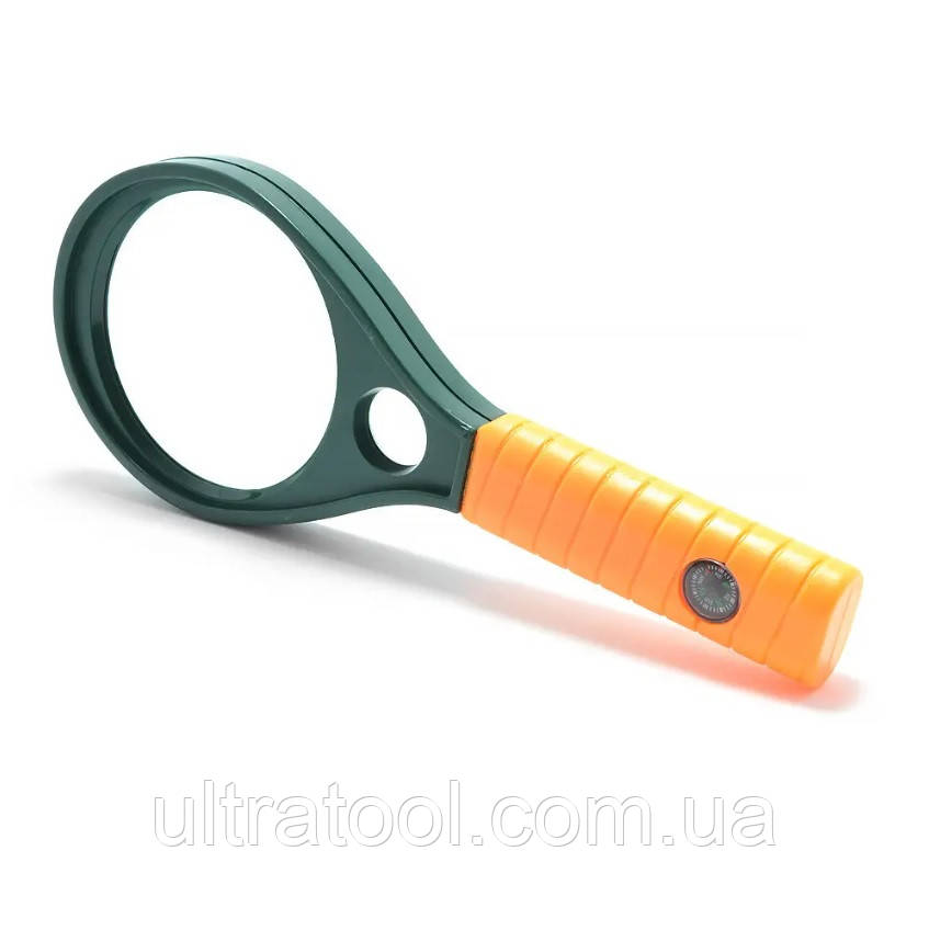 Збільшувальна лупа ручна кругла MG 89075-1 скло (5х — 50 мм, 8х — 16 мм)