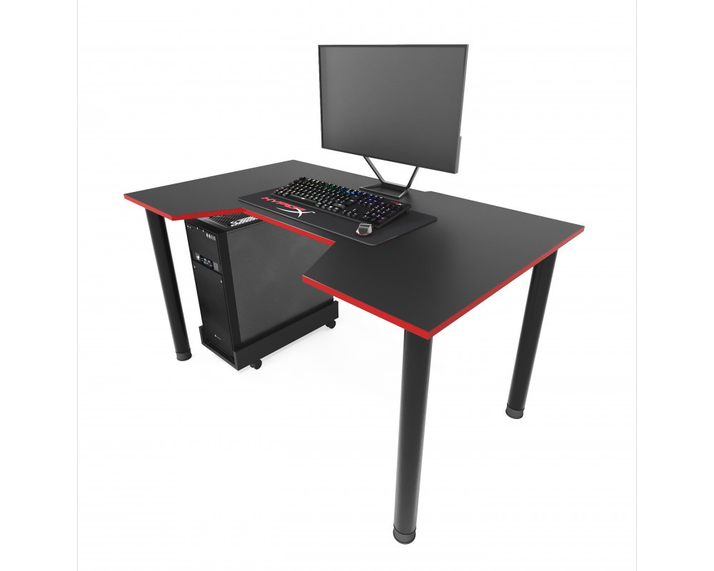Геймерський ігровий стіл ZEUS™ GAMER-3 чорний-червоний