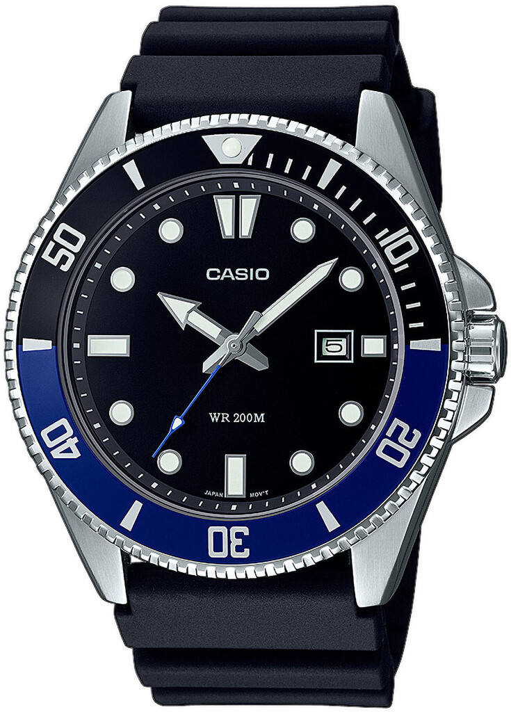 Годинник наручний кварцовий чоловічий водонепроникний оригінальний Casio MDV-107-1A2VEF