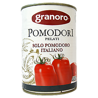 Помідори пелаті Граноро Італіано Gorgano Italiano pelati 400g 24шт/ящ (Код: 00-00010006)