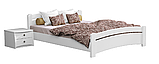 Біле ліжко двоспальне Estella Венеція 160х190 см дерев'яне з бука, фото 2