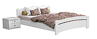 Двуспальная кровать деревянная Estella Венеция 180х200 см в белом цвете