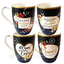 Чашка Vittora "Айворі Квітковий ранок" VT-C-115340 340мл