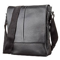 Классическая Сумка мужская SHVIGEL 00861 Черная, Мужские сумки и барсетки с натуральной кожи через плечо юа