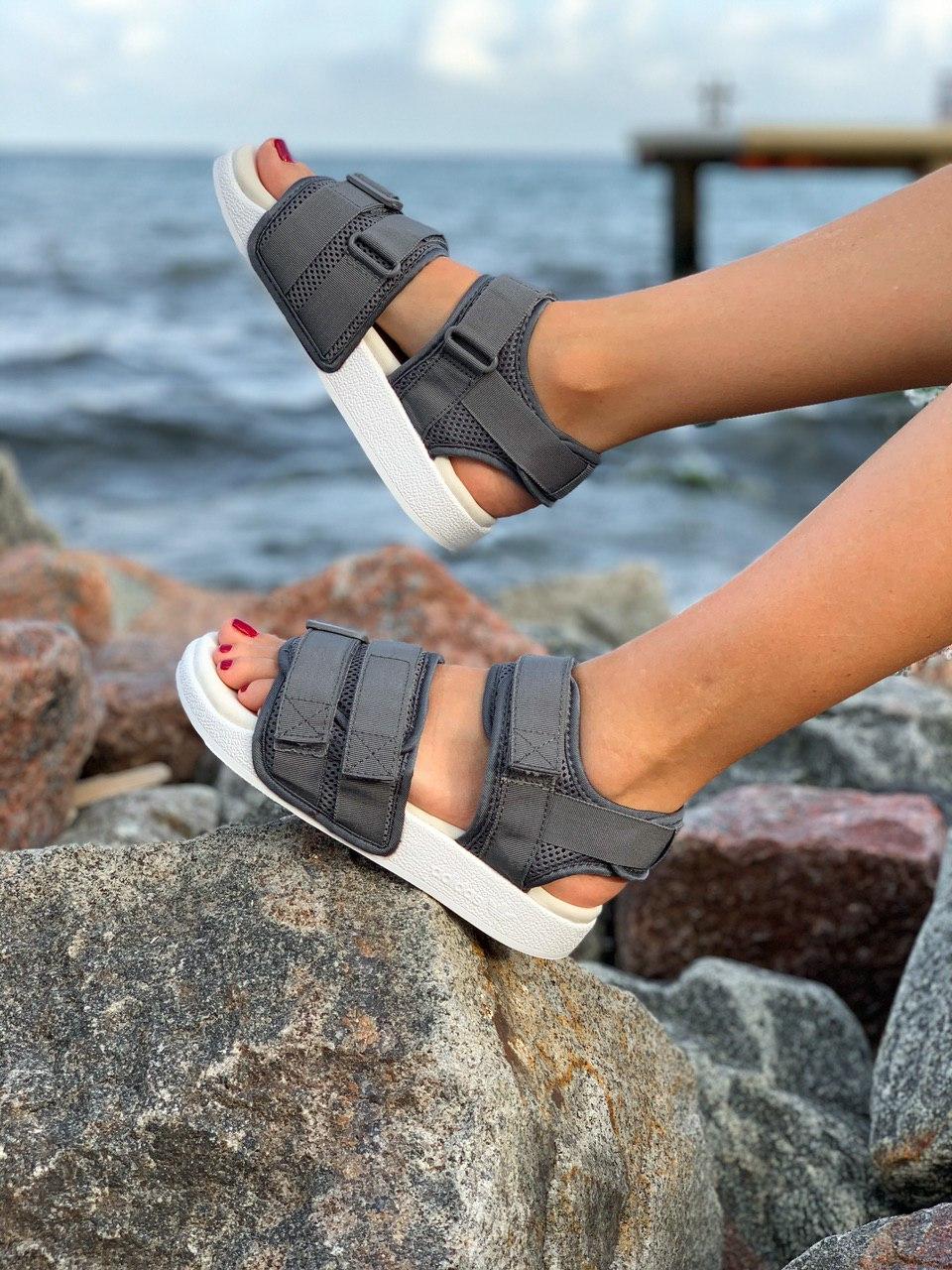 Сандалі жіночі сірі Adidas Sandals (04274)