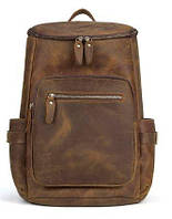 Винтажный, удобный, качественный дорожный рюкзак матовый Vintage 14887 Коньячный, стильные, городские унисекс
