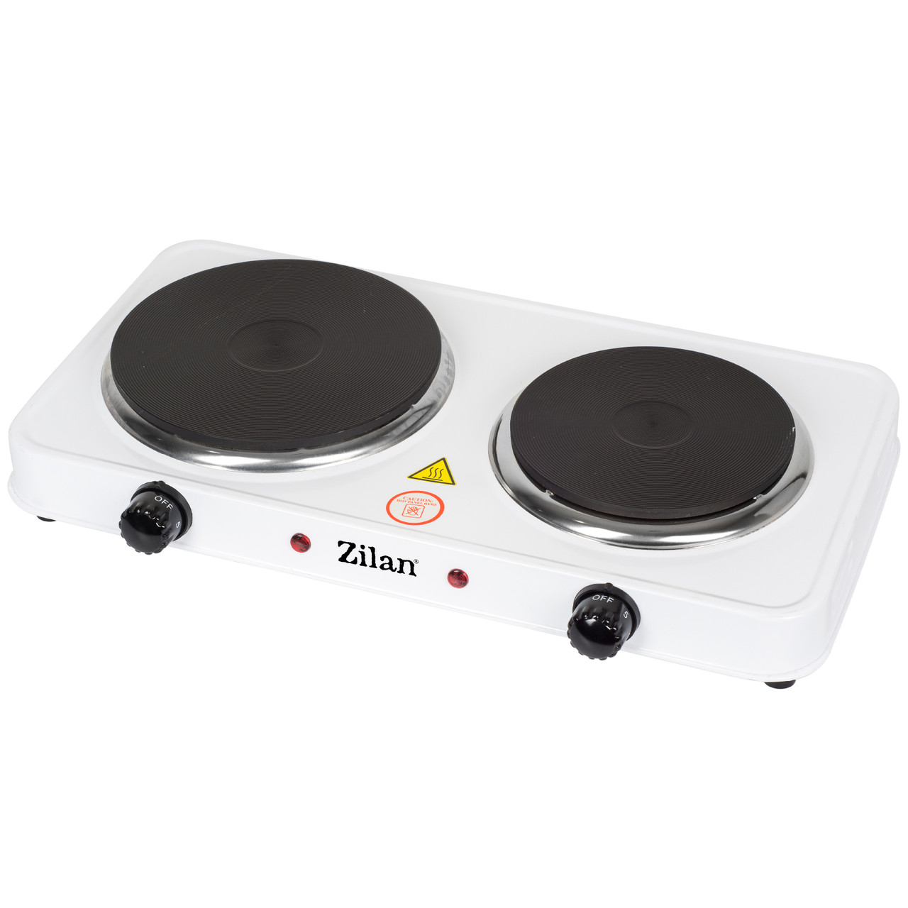 Настільна плита Zilan ZLN2180 2500W 2 конфорки White (ZLN2180)