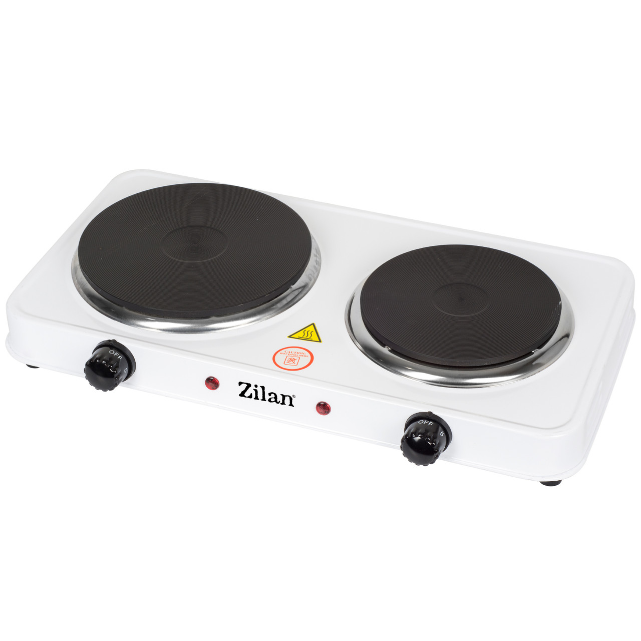 Настільна плита Zilan ZLN2180 2500W 2 конфорки White (ZLN2180), фото 1