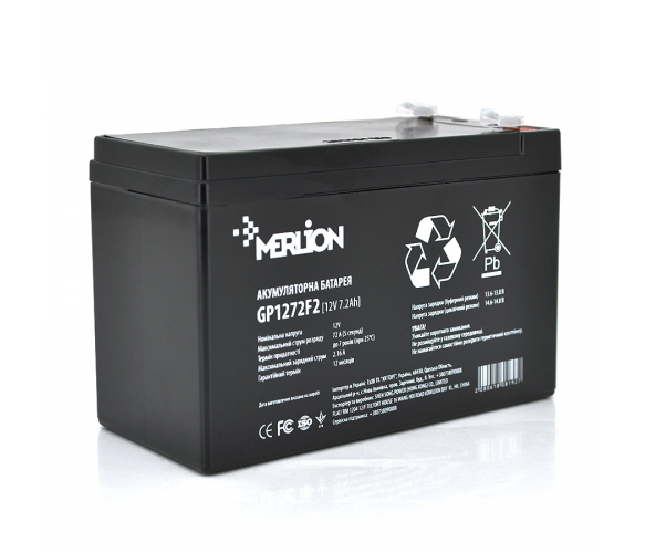Аккумулятор Merlion 12V 7,2Ah GP1272F2B 12 V 7,2 Ah