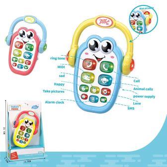 Телефон мобільний, бат., муз., світло, 3 кольори, в кор. 23,1*4,5*14,5см (120 шт.), фото 1