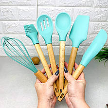 Набір кухонного приладдя 6 предметів м'ятного кольору Kitchen Set, фото 3