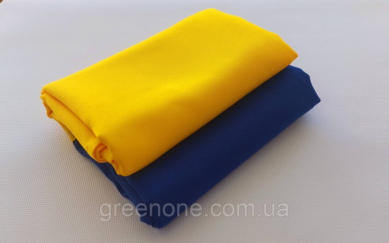 Державний прапор України синьо-жовтий з габардину розмір 135х90 см, фото 1