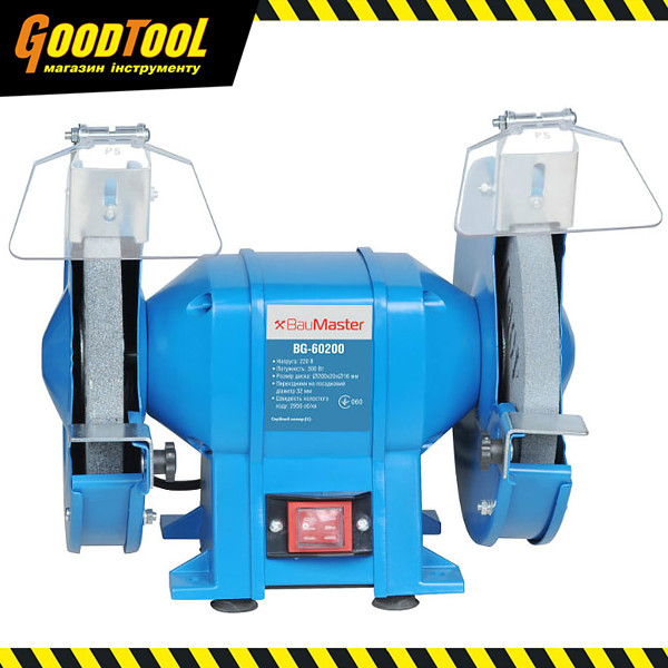 Точильний верстат 200мм BauMaster BG-60200