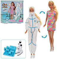 Лялька DEFA 29см, лікар, костюм, мікроскоп, аксесуари, 2 види, кор. 32*32*5см (24шт)