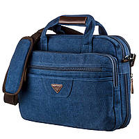 Сумка текстильная для ноутбука Vintage 20184 Cиняя, сумки и рюкзаки для ноутбуков, тканевая, рабочая сумка