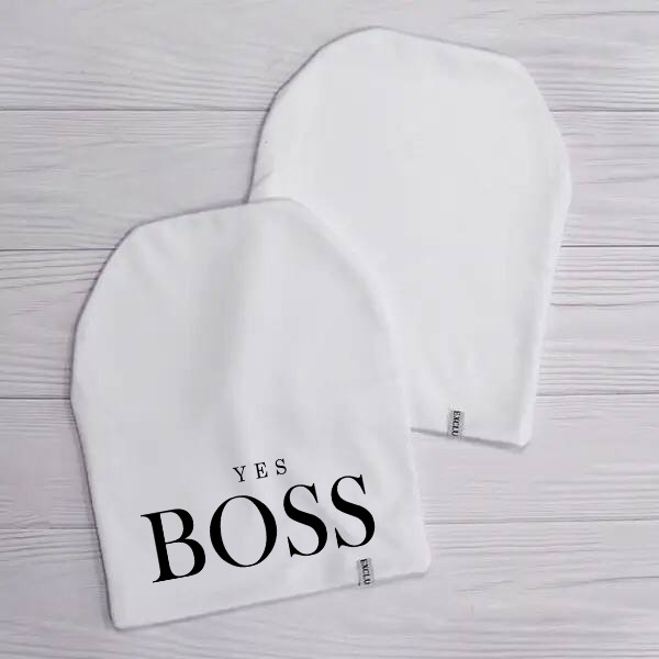 Жіноча шапка з принтом BOSS, бос