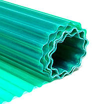 Рулонний пластиковий прозорий шифер Волнопласт 2,5м гофрований зелений, фото 2