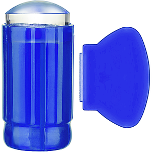 Штамп для стемпинга силіконовий зі скребком напівпрозорий синій