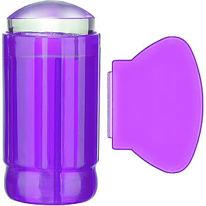 Штамп для стемпинга силіконовий зі скребком напівпрозорий бузок