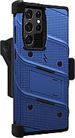 Противоударный чехол Zizo Bolt Series Blue с клипсой для Samsung Galaxy S22 Ultra SM-G908