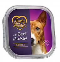 Влажный корм для взрослых собак Lovely Hunter Adult Beef and Turkey с говядиной и индейкой 150 г