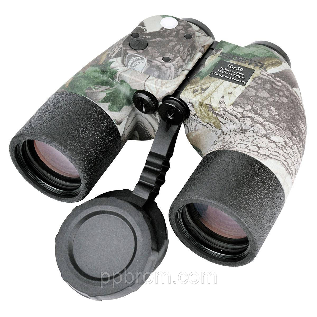 Бинокль SIGETA General 10x50 Camo floating/compass/reticle морський