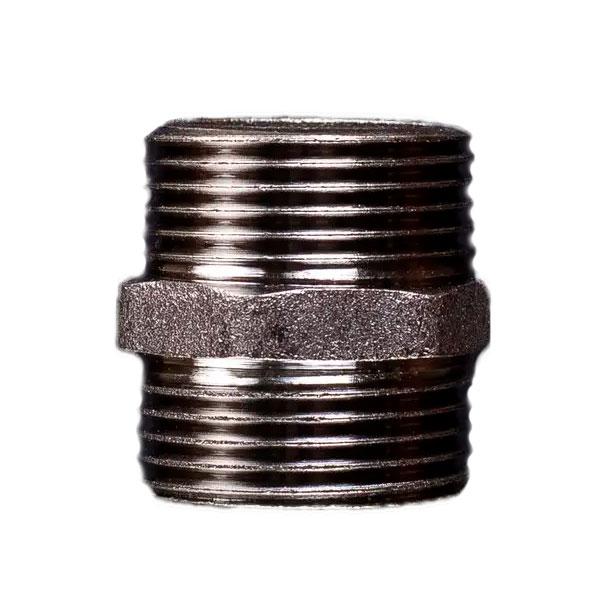 Ніпель латунний LEXLINE (нікель) 1/4 ЗЗ