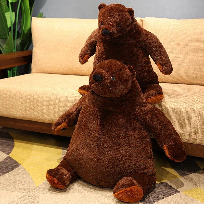 Гіпоалергенна дитяча іграшка-обіймашка Бурий ведмідь 100 см Коричневий, М'які плюшеві ведмедики іграшки