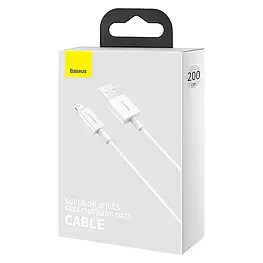 Кабель Baseus Superior Series Fast Charging USB-A to Lightning 2m White (CALYS-C02)