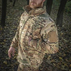 Куртка тактична військова Soft Shell мультикам сезон весна/осінь розмір XL Код 61-0003