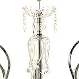 Люстра класичний хром з 6 скляними плафонами у формі тюльпана, фото 3
